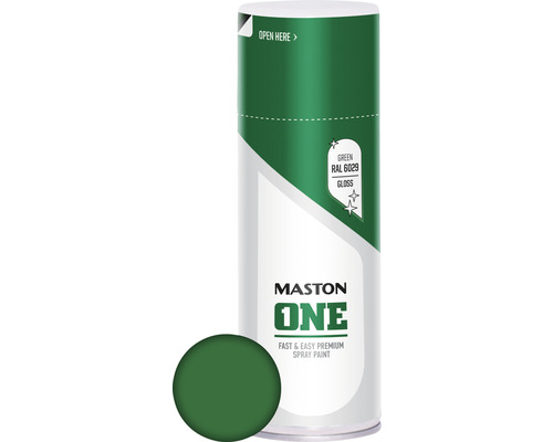 MASTON One spuitlak glans RAL 6029 groen 400 ml Maston spuitbus RAL 6029 groen glanzend