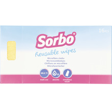 SORBO Herbruikbare wipes pastel, 16 stuks