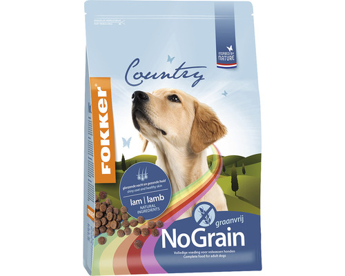 FOKKER Hondenvoer droog Country Nograin 2,5 kg