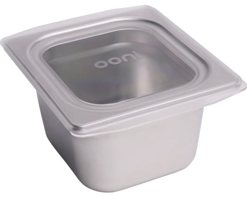 Roestvrijstalen container met transparant deksel