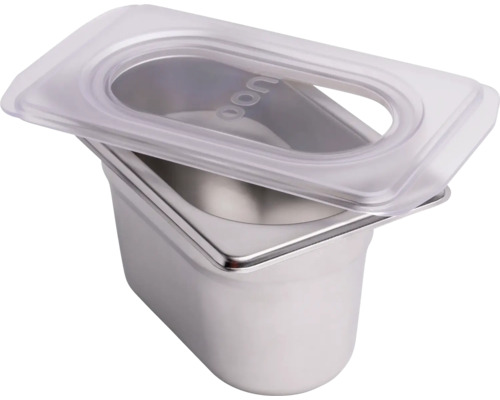 Roestvrijstalen bak met deksel