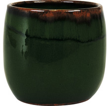 Groene keramische bloempot