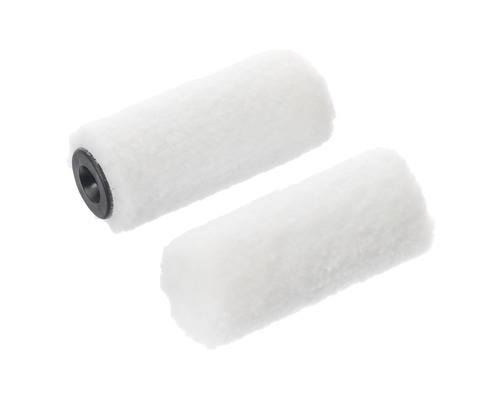 Twee verfrollers van textiel