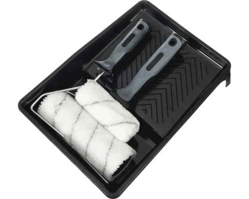 Verfrollerset met verfbak en twee rollen