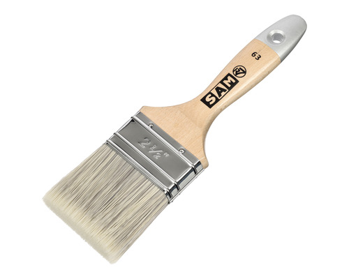 Platte kwast met houten handvat, 2,5 inch