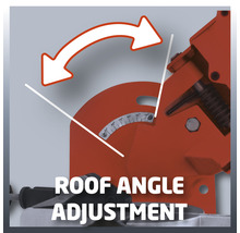Dakhoekaanpassing van een zaag