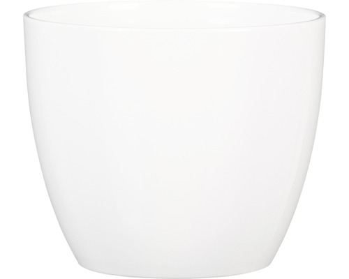 Witte keramische plantenpot