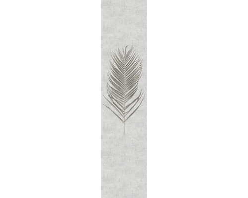 MARBURG Fotobehang vlies 33276 Natural Opulence bloemen lichtgrijs 70x330 cm Behang met palmtakmotief