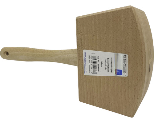 Houten hamer van beukenhout met hardhouten steel, 140 millimeter