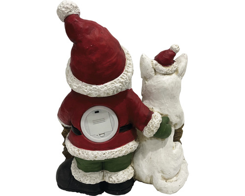 Kerstmanfiguur met beer, achteraanzicht