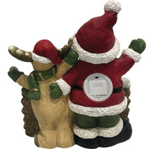 Kerstdecoratie met kerstman- en rendierfiguur