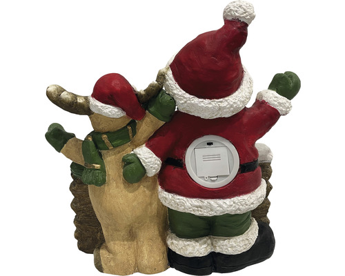 Kerstdecoratie met kerstman- en rendierfiguur