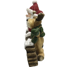 Decoratief kerstbeeldje met kerstman en eland