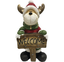 Decoratief elandfiguur met welkom-bord voor binnen- en buitengebruik