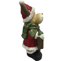 Decoratief figuur eland met kerstmanpak