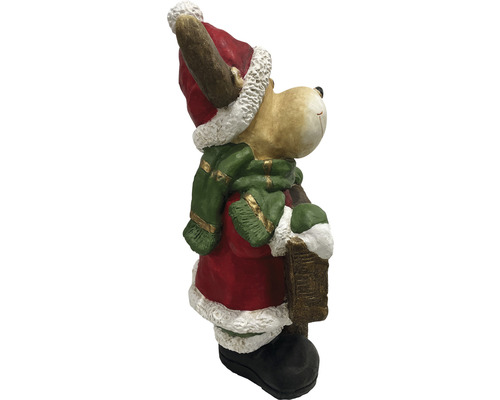 Decoratief figuur eland met kerstmanpak