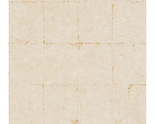 A.S. CRÉATION Vliesbehang 38526-1 Desert Lodge geometrisch goud Behang met krokodillenleren motief
