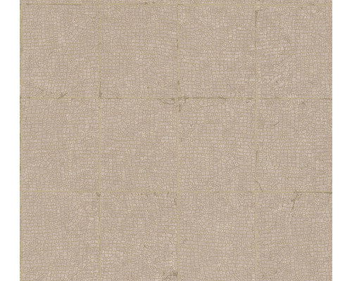 A.S. CRÉATION Vliesbehang 38526-2 Desert Lodge geometrisch bruin Close-up van behang met reptielenpatroon voor wanddecoratie