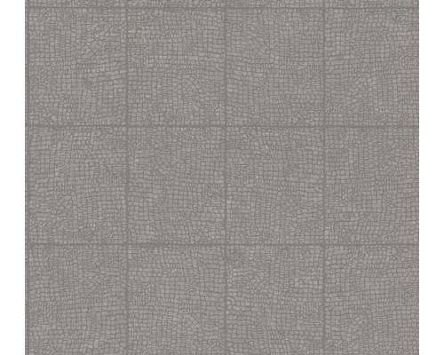 A.S. CRÉATION Vliesbehang 38526-3 Desert Lodge geometrisch grijs Behang met mozaïektegeluitstraling