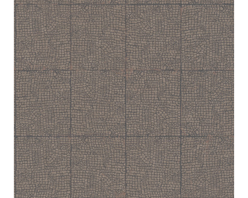 A.S. CRÉATION Vliesbehang 38526-4 Desert Lodge geometrisch grijs Behang met steenmotief