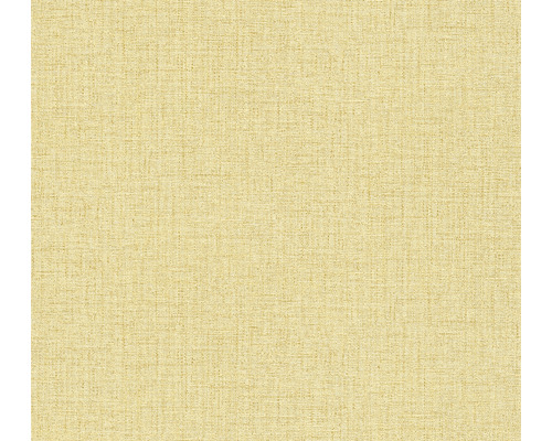 A.S. CRÉATION Vliesbehang 38528-8 Desert Lodge effen textieloptiek geel Textielbehang met fijne weefstructuur