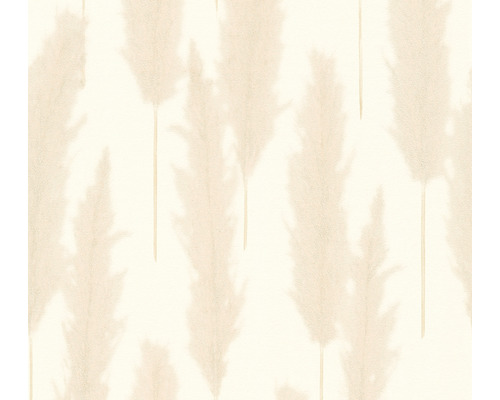 A.S. CRÉATION Vliesbehang 38631-2 Hygge 2 bladeren crème Behang met grasdessin