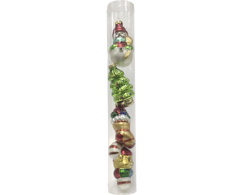 LAFIORA Hanger kerstfiguur glas rood per 4 st. LAFIORA Hanger kerstfiguur glas rood per 4 st.
