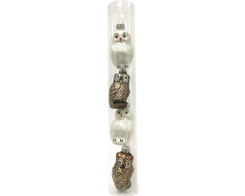 LAFIORA Hanger uil glas per 4 st. LAFIORA Hanger uil glas per 4 st.