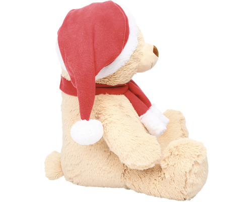 Teddybeer met kerstmuts en sjaal