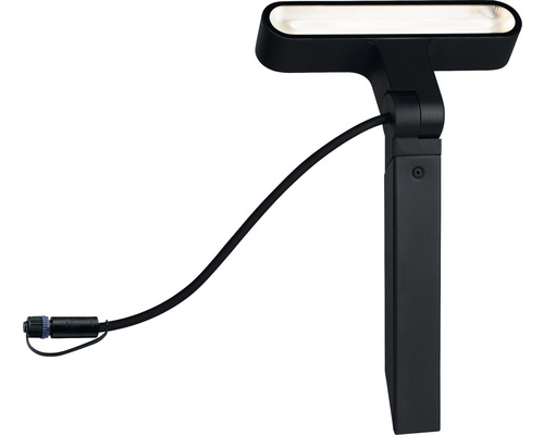 Zwarte tuinlamp met grondspie