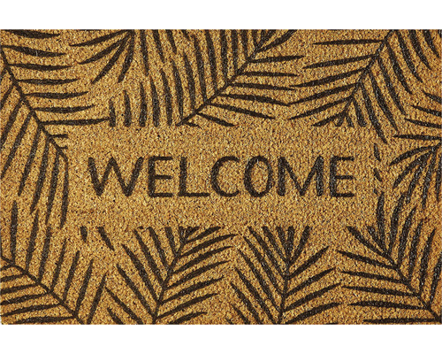 Deurmat met de tekst Welkom en palmmotief