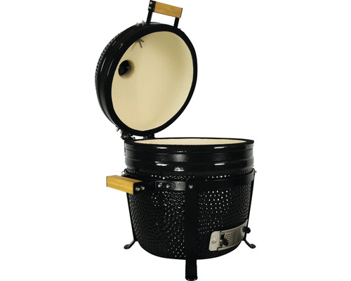 Keramische barbecue met open deksel