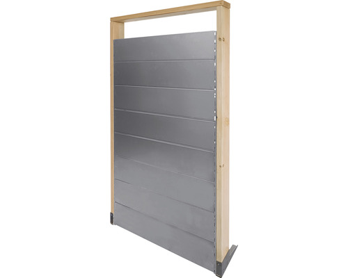 Schermelement met houten frame en lamellen