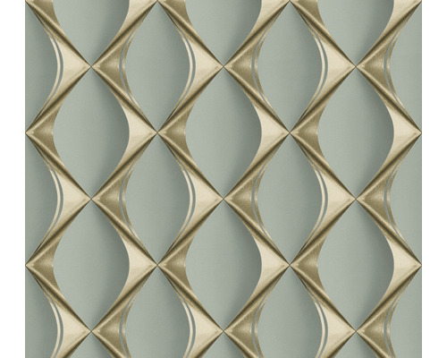 A.S. CRÉATION Vliesbehang 38691-3 My Home. My Spa. goud Behang met geometrisch ruitpatroon