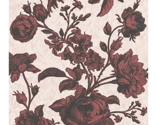 A.S. CRÉATION Vliesbehang 38700-4 My Home. My Spa. bloemen rood Behang met bloemmotief