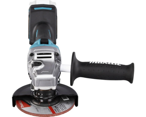 Makita accu haakse slijper met beschermkap en zijhandgreep