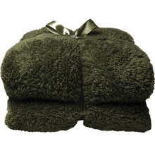 Samengebonden flanel fleece deken met lint