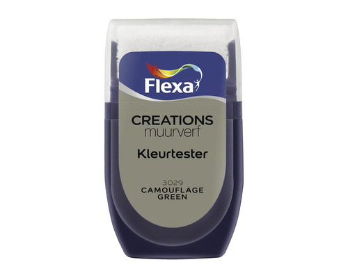 FLEXA Creations muurverf kleurtester Camouflage Green 30 ml Flexa Creations muurverf Kleurtester