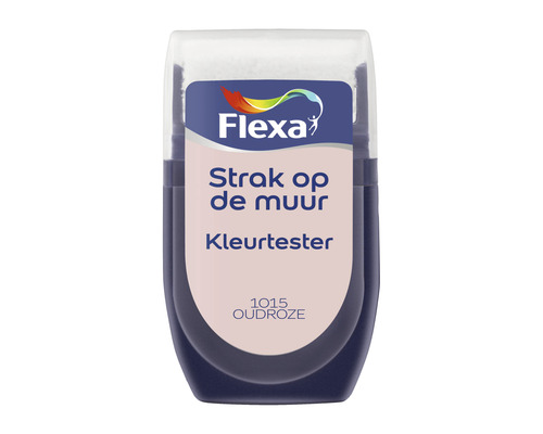 FLEXA Strak op de muur muurverf kleurtester oudroze 30 ml