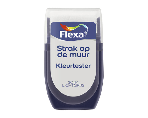 FLEXA Strak op de muur muurverf kleurtester lichtgrijs 30 ml