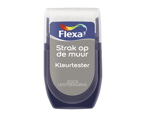 FLEXA Strak op de muur muurverf kleurtester leisteengrijs 30 ml