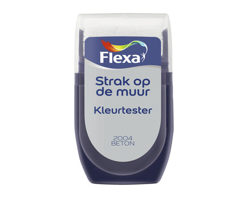 FLEXA Strak op de muur muurverf kleurtester betongrijs 30 ml