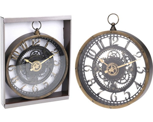 Wandklok Industrial goud ø 26,7 cm Wandklok Industrial goud ø 26,7 cm