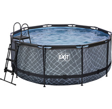 Rond opzetzwembad met ladder