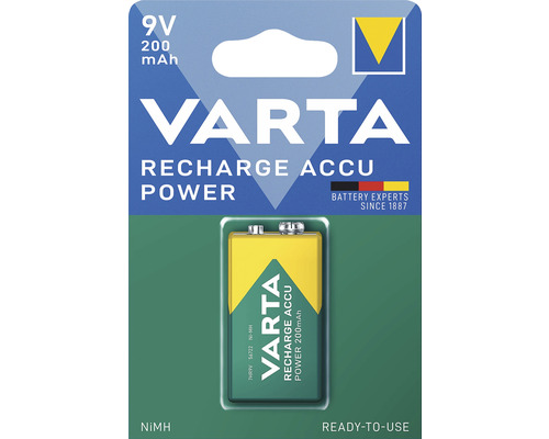 VARTA Oplaadbare blokbatterij Recharge Accu Power 9V 6LR61
