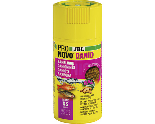 JBL ProNovo Danio Visvoer granulaat XS click 100 ml JBL Pro Novo Danio visvoer voor Danio''s