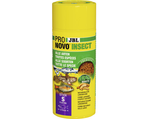 JBL ProNovo Insect Visvoer sticks S 250 ml JBL Pro Novo Insect S Visvoer Blik