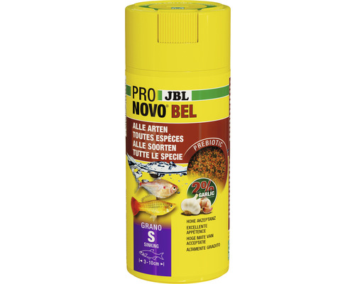JBL ProNovo Bel Visvoer granulaat S click 250 ml JBL NovoBel visvoer voor alle vissoorten