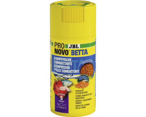 JBL ProNovo Betta Visvoer granulaat S click 100 ml JBL Novo Betta siervissenvoer in gele verpakking