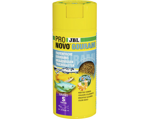 JBL ProNovo Gourami Visvoer granulaat S click 250 ml JBL Pro Novo Gourami Visvoer